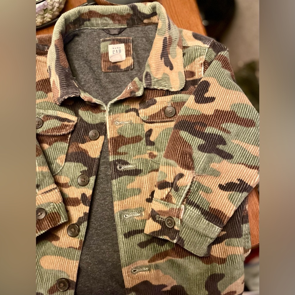 NWOT Baby Gap CAMO Cord Jacket size 18-24 mos toddler